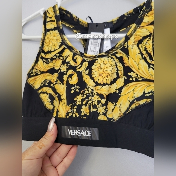 Versace Barocco Print Sports Bra - Picture 4 of 6